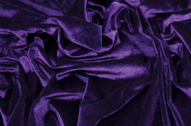 Purple Stretch Velvet Fabric